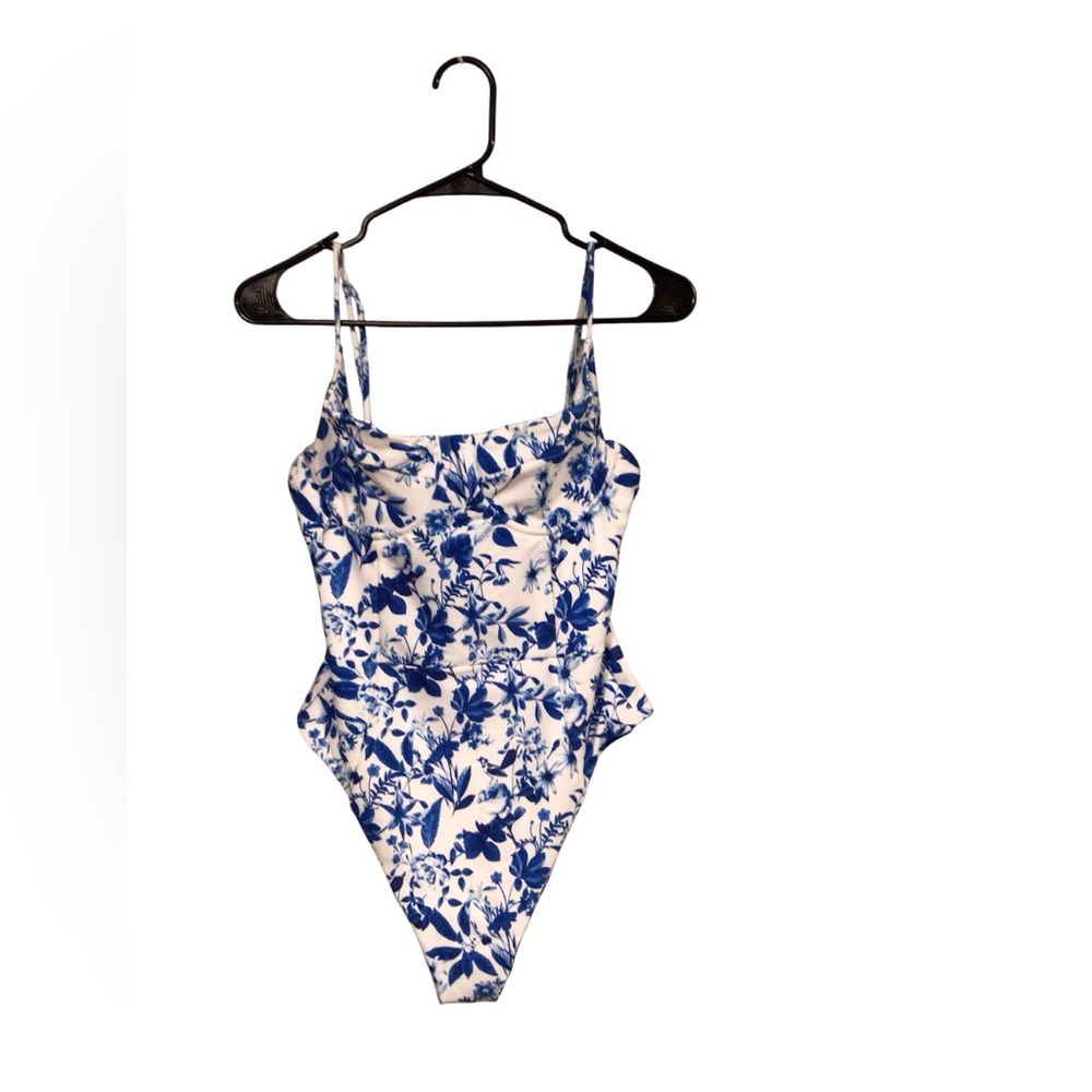Skatie Rachel Floral Blue and White Women's Swimsuit